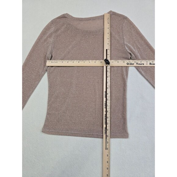 Free People Intimately Womens Shimmery Glitter Long Sleeve Top Size S Sheer - Picture 3 of 3